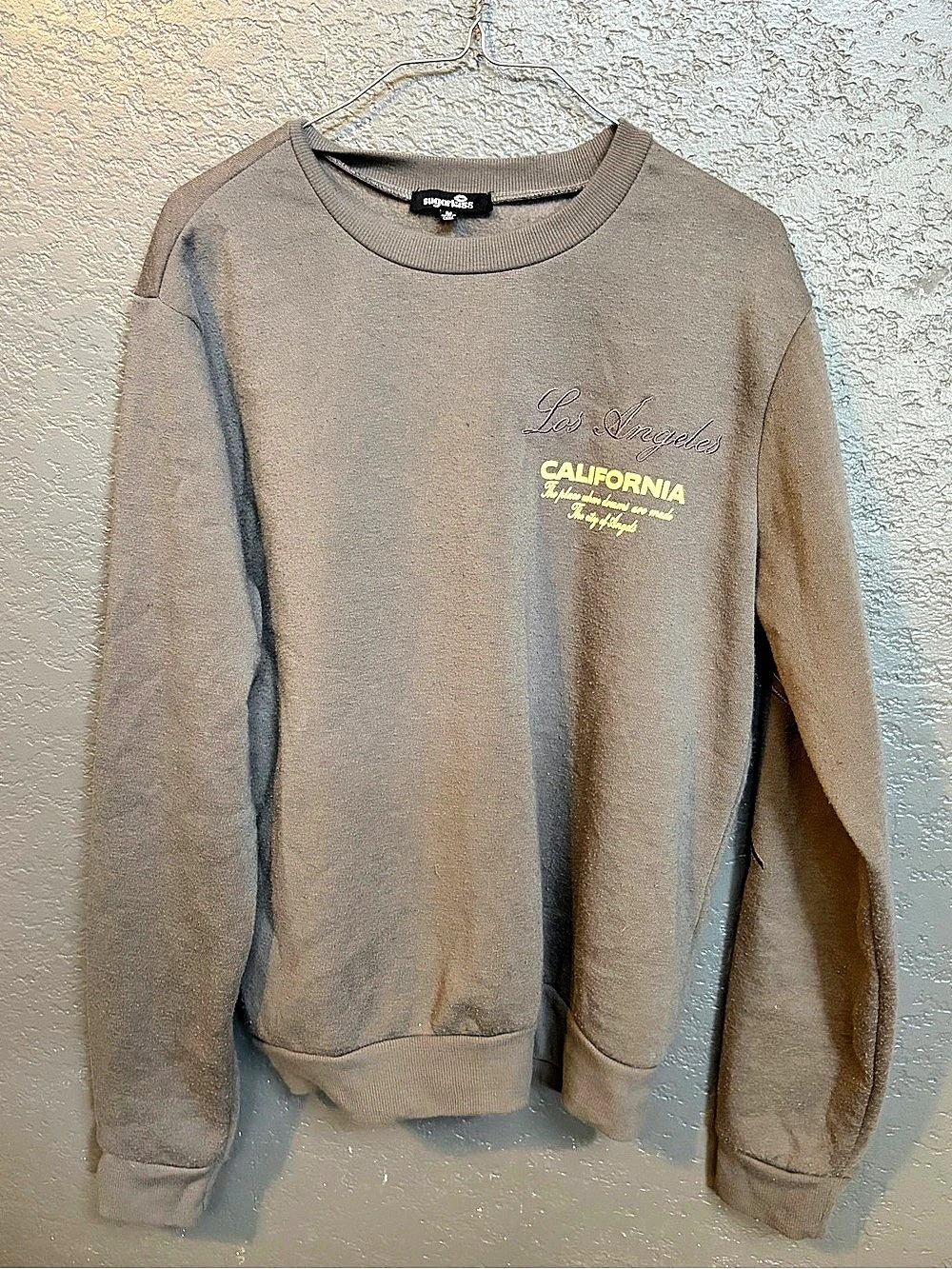 Sugar Kiss Los Angeles California Graphic Sweatshirt Size Medium